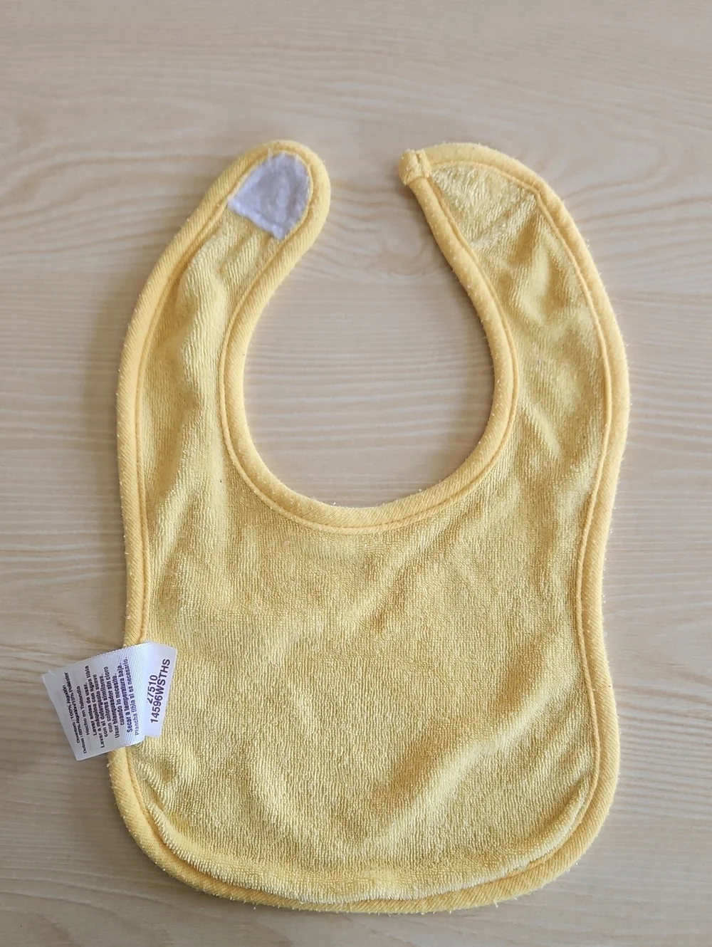 BabiesRUs Yellow Cotton Bib with Snap Closure
